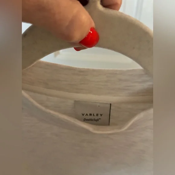 Varley Ivory Marl Double Soft Women's Otis Sleeveless Sweatshirt Sz XS - Picture 14 of 14